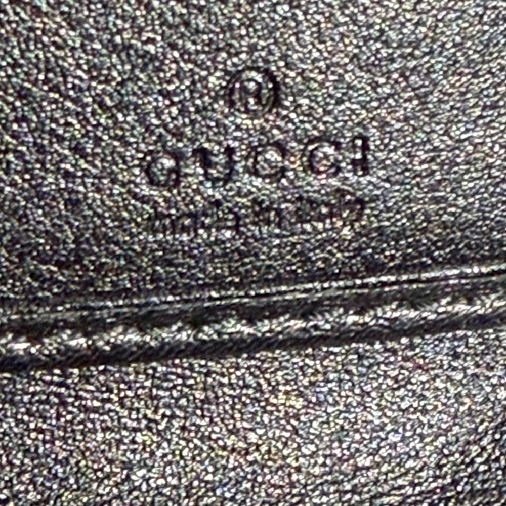 Authentic Gucci Guccissima Zip Around long leather wallet Black with COA . - Picture 8 of 11